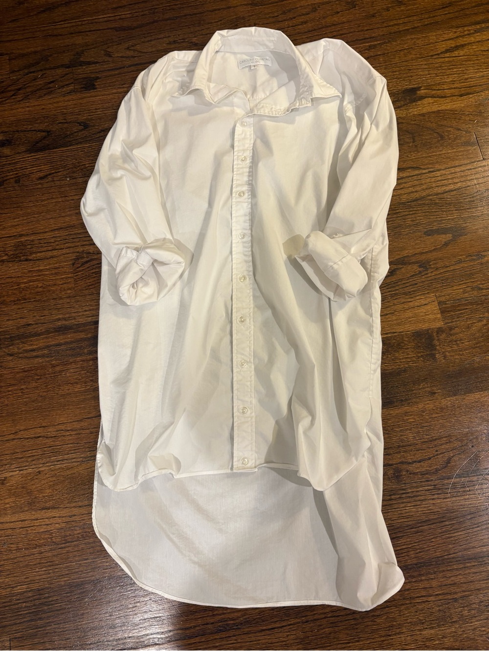 Caroline Constas White Button-Front Mini Dress